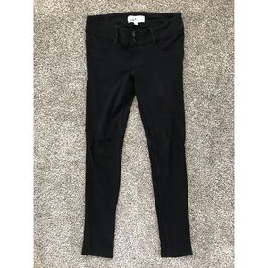 Black jean leggings jeggings with pockets skinny